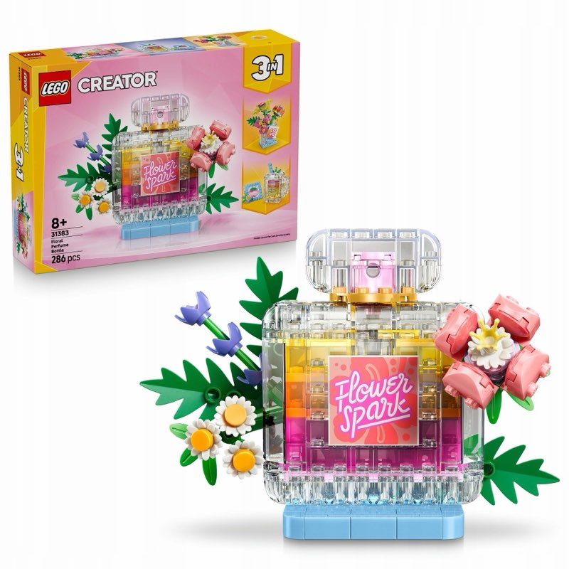 LEGO Creator 3w1 31383 Perfumy z ozdobnymi kwiatami — oryginalny zestaw klocków LEGO