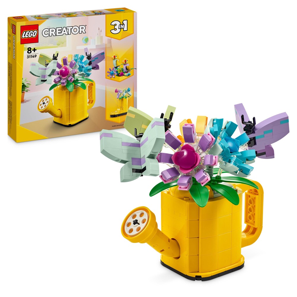 LEGO Creator 3w1 Kwiaty w konewce Kwiaty w kaloszu Dwa ptaki 31149 — oryginalny zestaw klocków LEGO