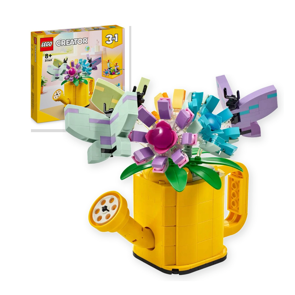LEGO Creator 3w1 Kwiaty w konewce Kwiaty w kaloszu Dwa ptaki 31149