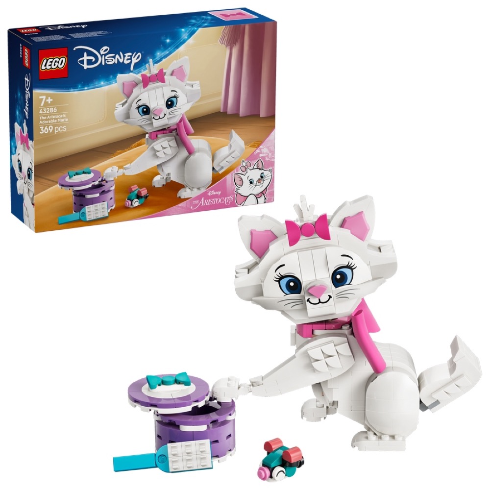 LEGO Disney 43286 Uśmiechnięta kotka Marie z Aryskotratów — oryginalny zestaw klocków LEGO