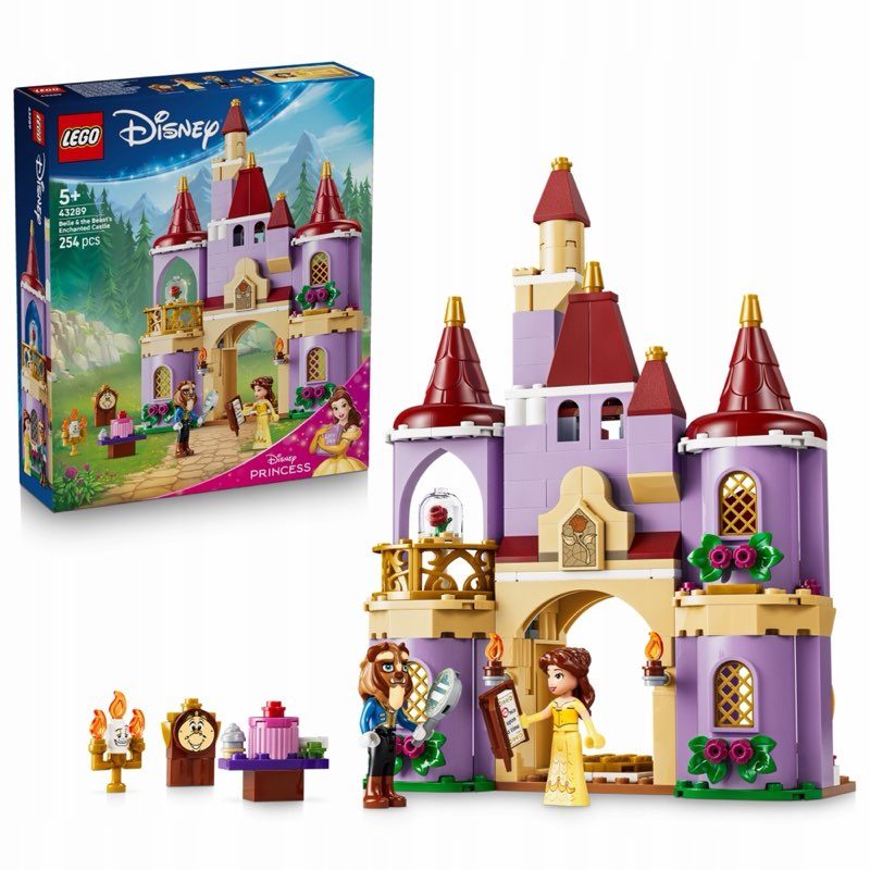 LEGO Disney 43289 Piękna i Bestia: Czarodziejski Zamek — oryginalny zestaw klocków LEGO