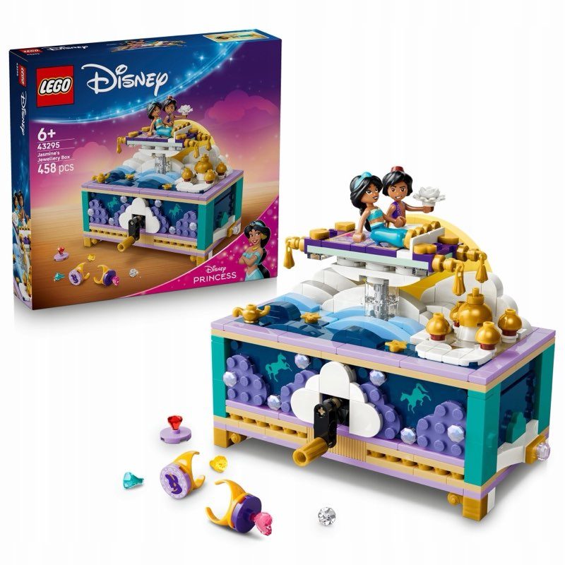 LEGO Disney 43295 Jasmínová šperkovnice — oryginalny zestaw klocków LEGO