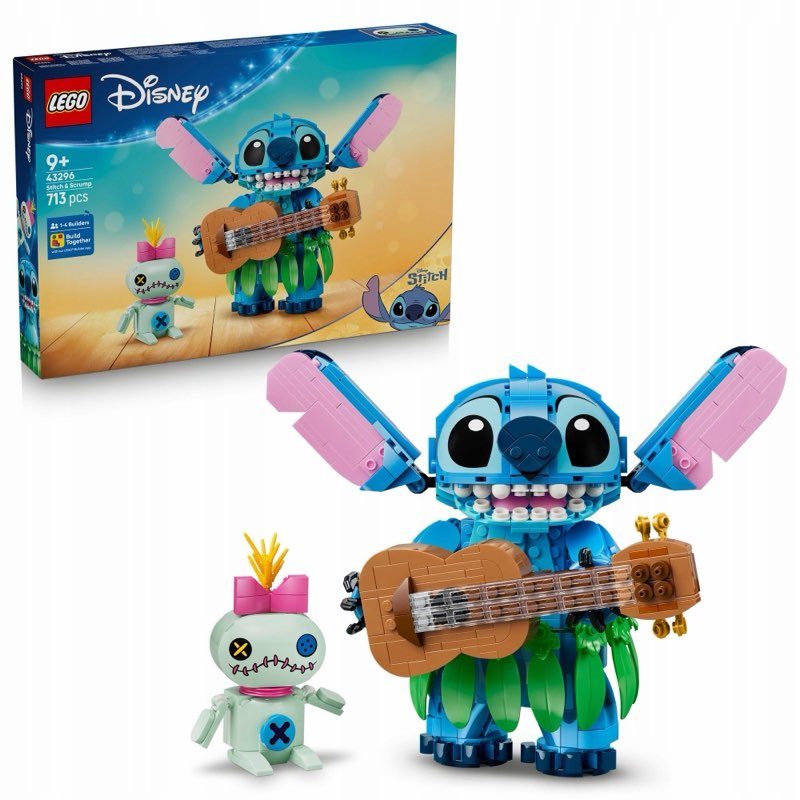 LEGO Disney 43296 Stitch i Scrump — oryginalny zestaw klocków LEGO