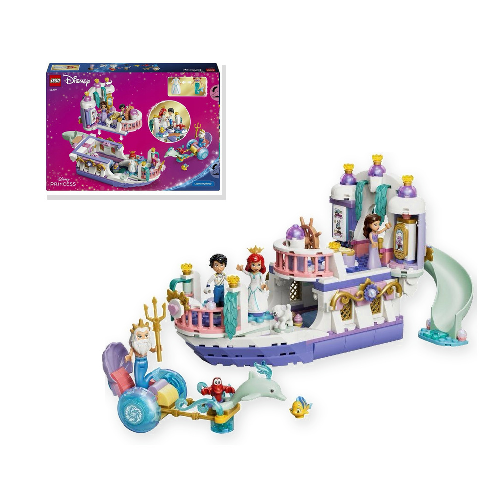 LEGO Disney 43299 Arielina łódź i królewski ślub