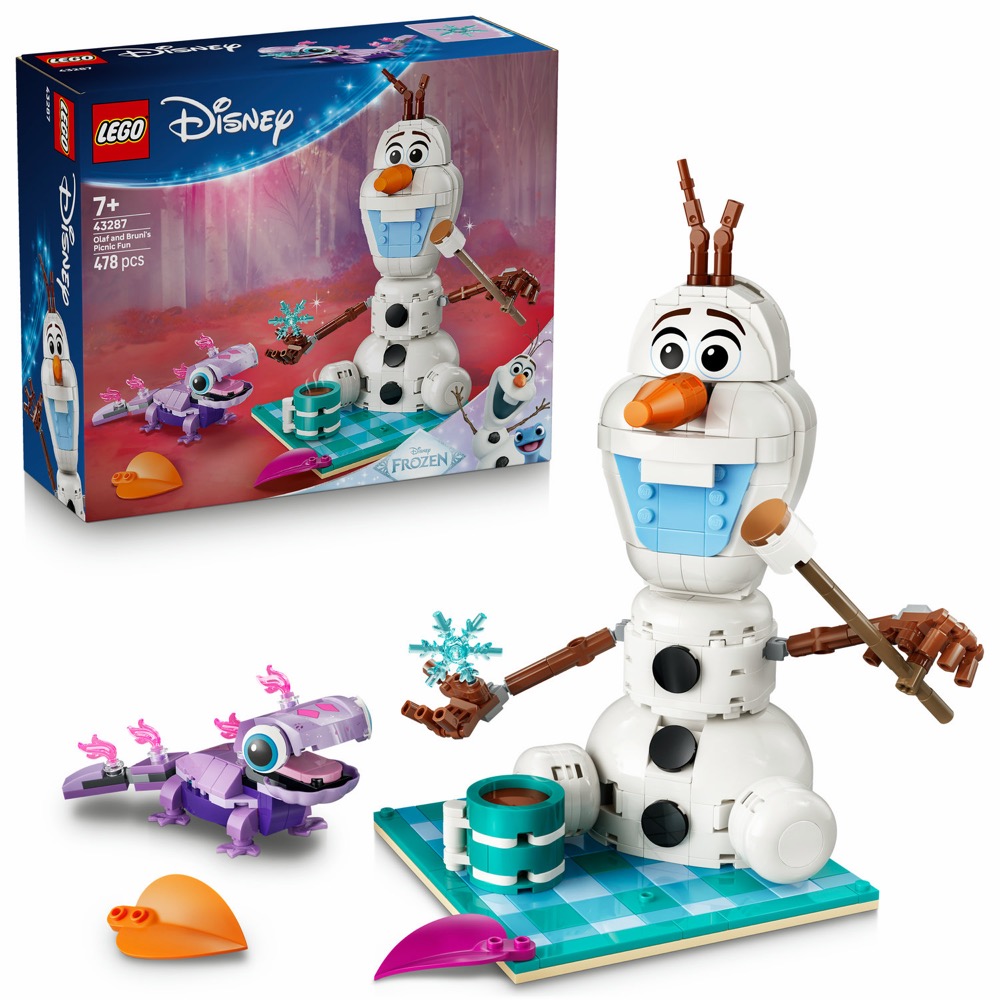 LEGO Disney Kraina lodu 43287 Piknik Olafa i Bruniego Zestaw klocków 7+ — oryginalny zestaw klocków LEGO