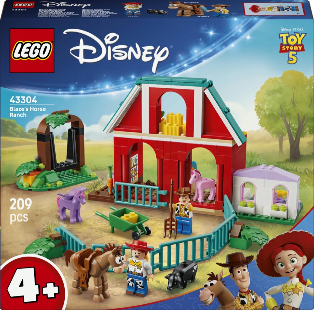 LEGO Disney Pixar 43304 Konne ranczo Blaze'a — oryginalny zestaw klocków LEGO