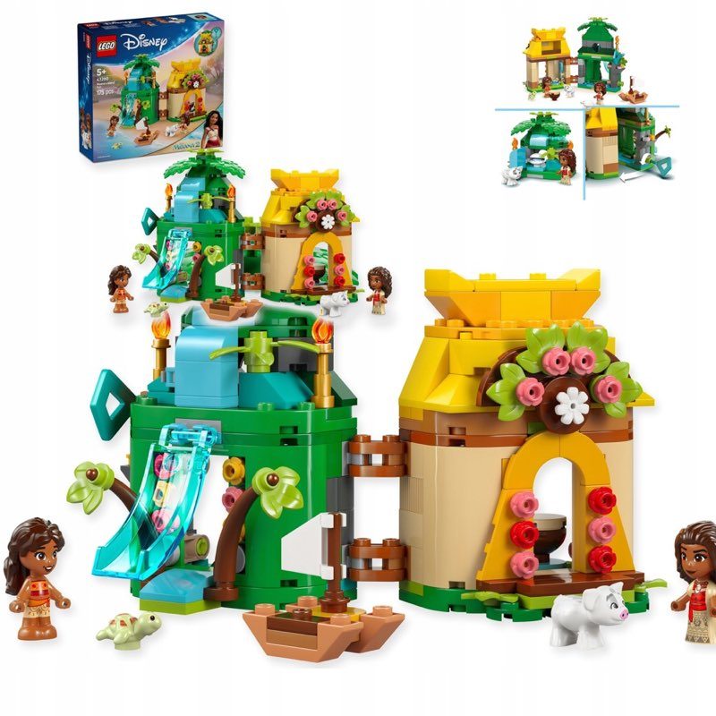 LEGO DISNEY PRINCESS 43260 Zabawy Vaiany na wyspie, zestaw klocków +5 lat — oryginalny zestaw klocków LEGO