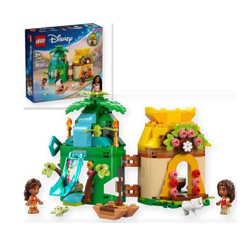LEGO DISNEY PRINCESS 43260 Zabawy Vaiany na wyspie, zestaw klocków +5 lat