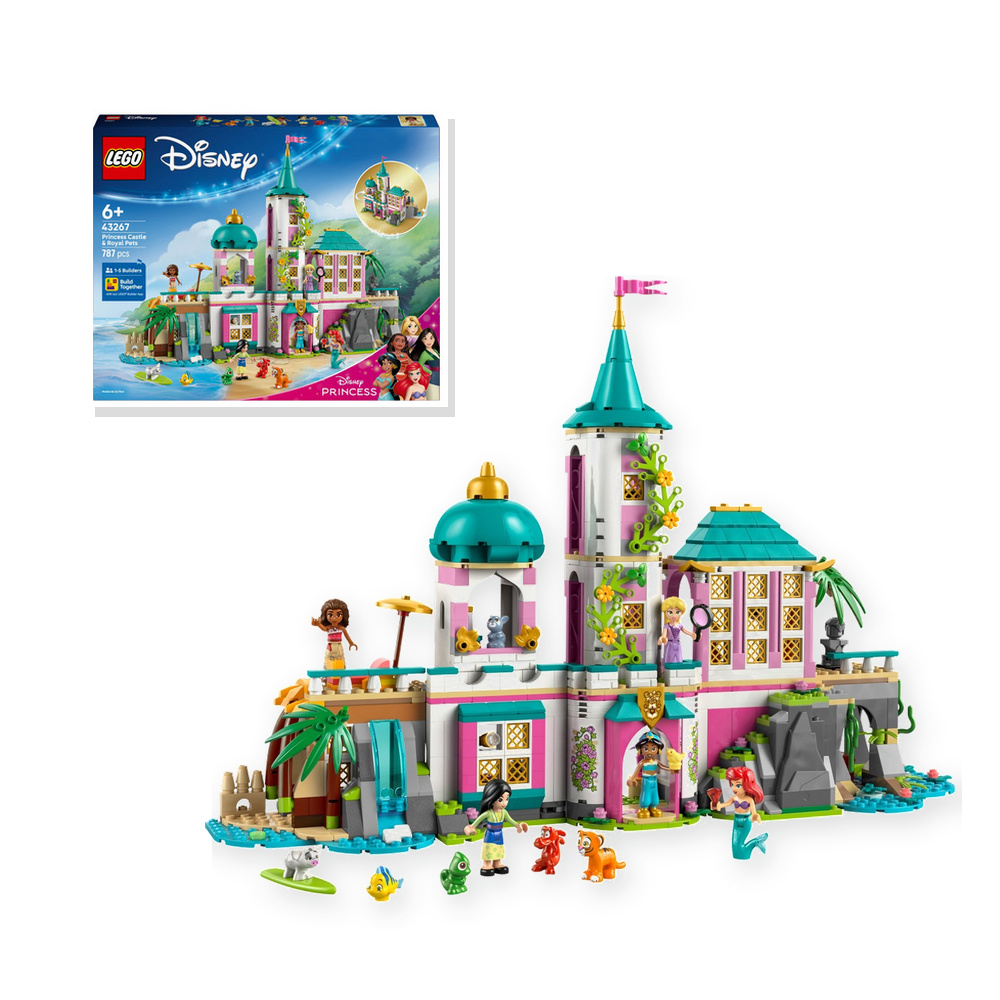 LEGO Disney Princess 43267 Zamek księżniczek i królewskie zwierzaki