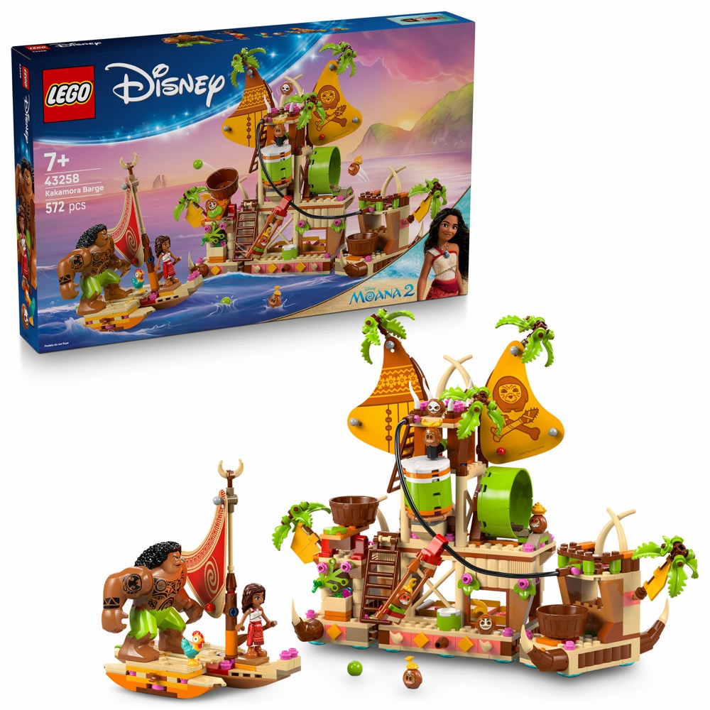 LEGO Disney Vaiana 2 Barka Kakamorów 43258 7+ 572 elementów — oryginalny zestaw klocków LEGO