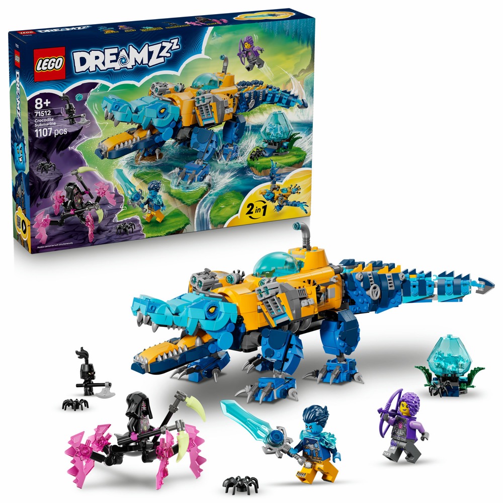 LEGO DREAMZzz 71512 Krokodylołódź podwodna — oryginalny zestaw klocków LEGO