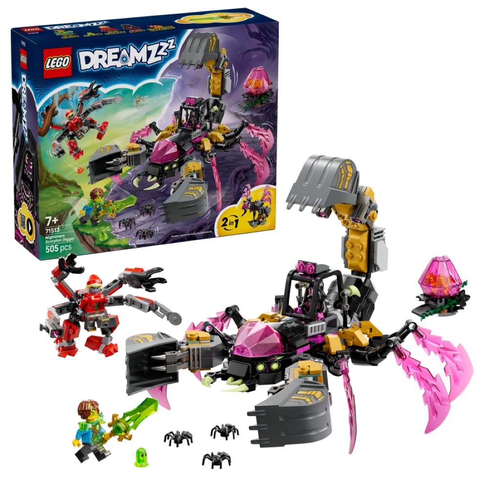 LEGO DREAMZzz 71513 Koszmarna skorpionowa koparka — oryginalny zestaw klocków LEGO