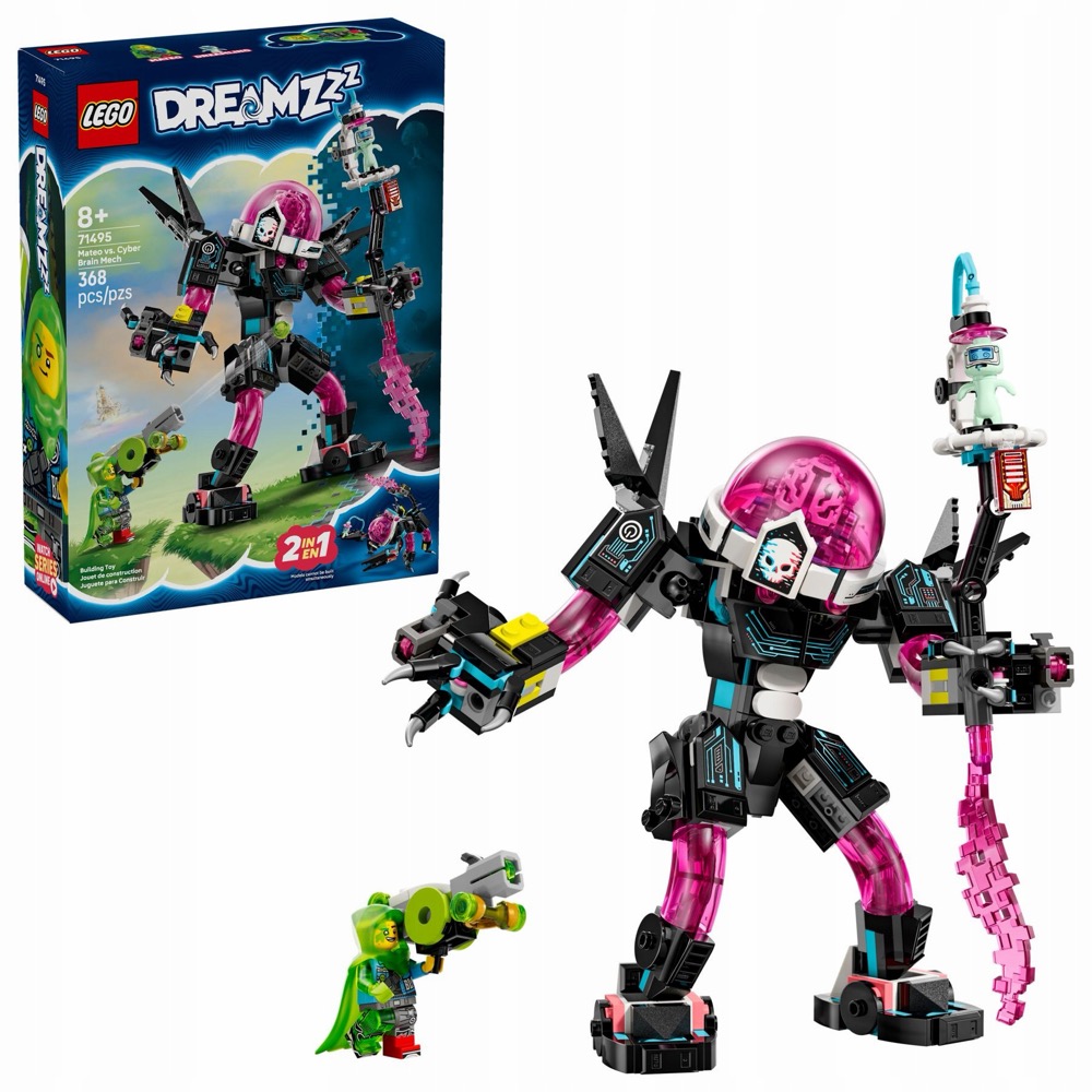 LEGO DREAMZzz Mateo kontra mech Cybermózgowca 71495 Przebudowywany 8+ — oryginalny zestaw klocków LEGO