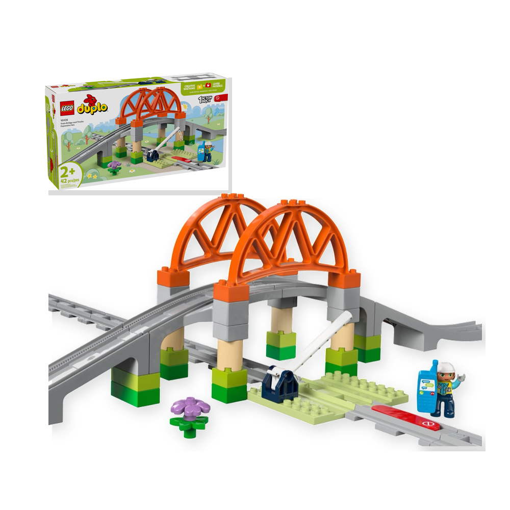 LEGO DUPLO 10426 Most kolejowy i tory - zestaw rozszerzający