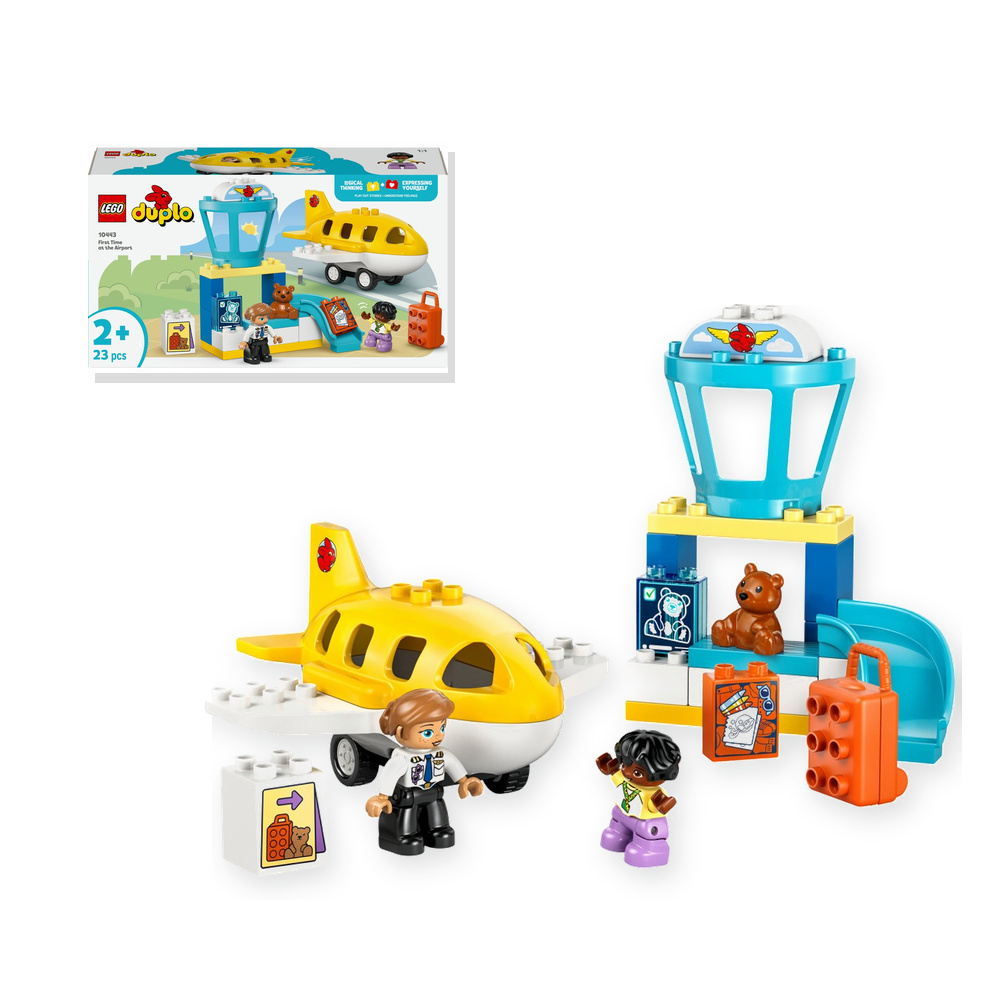 LEGO DUPLO 10443 Pierwszy raz na lotnisku Samolot Terminal Bagaż Lotnisko