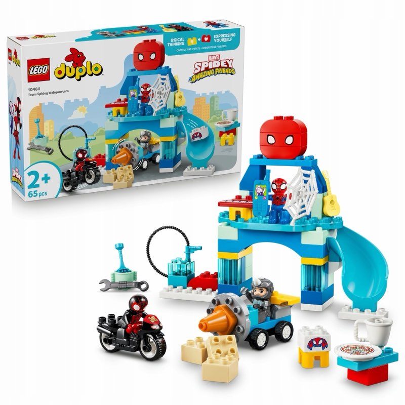 LEGO DUPLO 10464 Zespół Spidey'ego i baza pająka — oryginalny zestaw klocków LEGO
