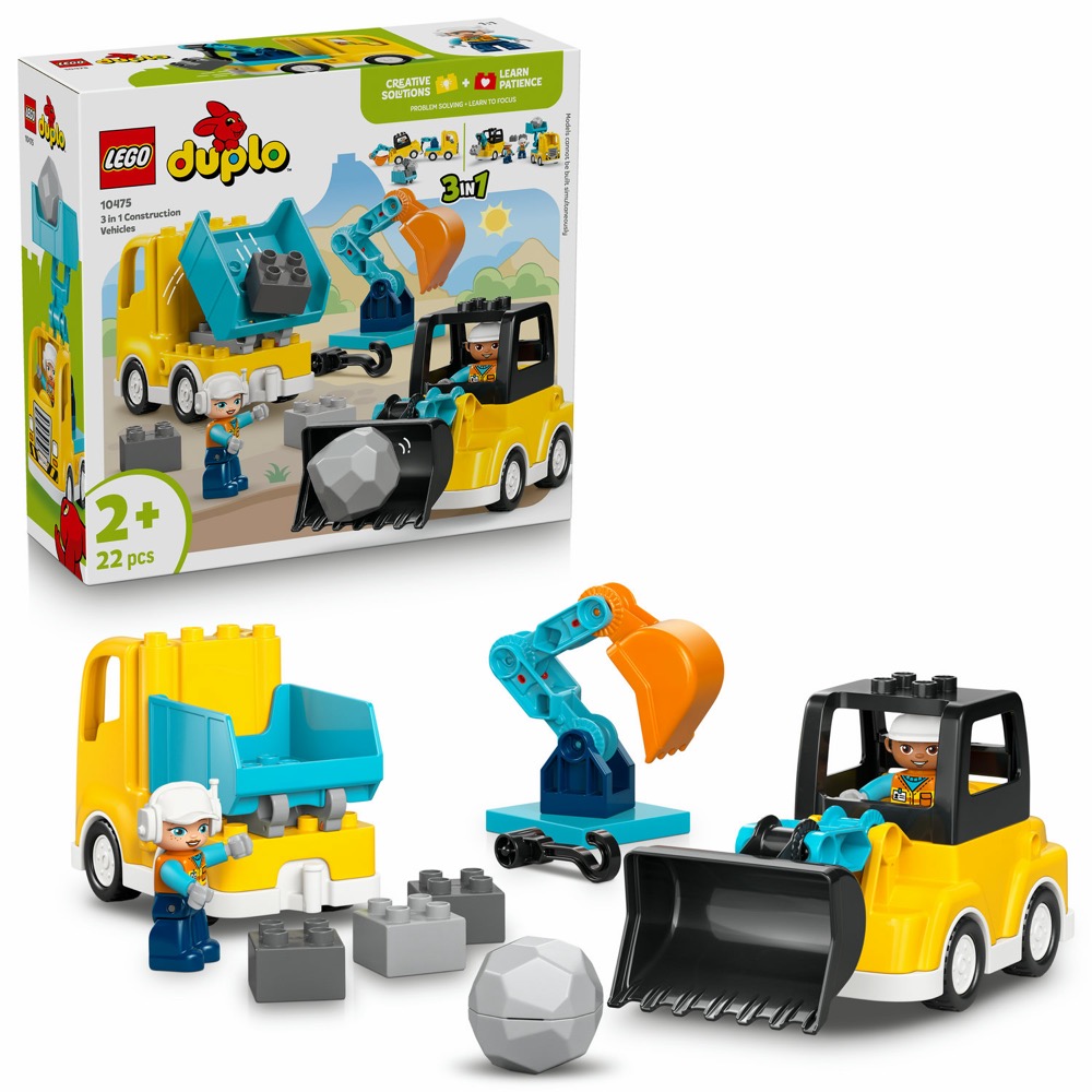 LEGO Duplo 10475 Maszyny budowlane 3 w 1 — oryginalny zestaw klocków LEGO