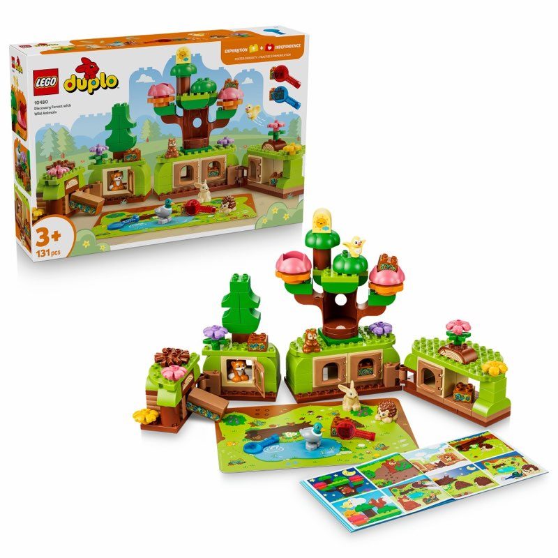 LEGO DUPLO 10480 Las pełen odkryć i dzikich zwierząt — oryginalny zestaw klocków LEGO