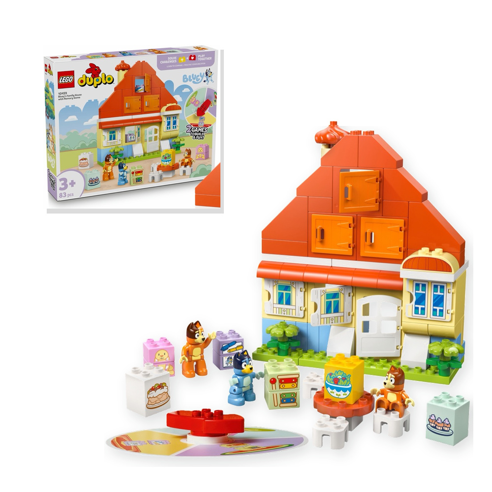LEGO Duplo Bluey 10459 Dom rodzinny Blue z grą pamięciową