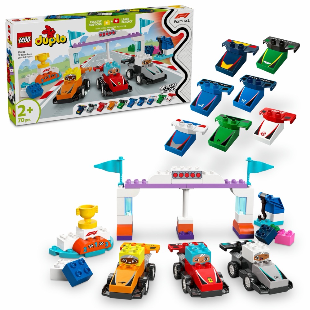 LEGO DUPLO Bolidy i kierowcy F1 10445 — oryginalny zestaw klocków LEGO