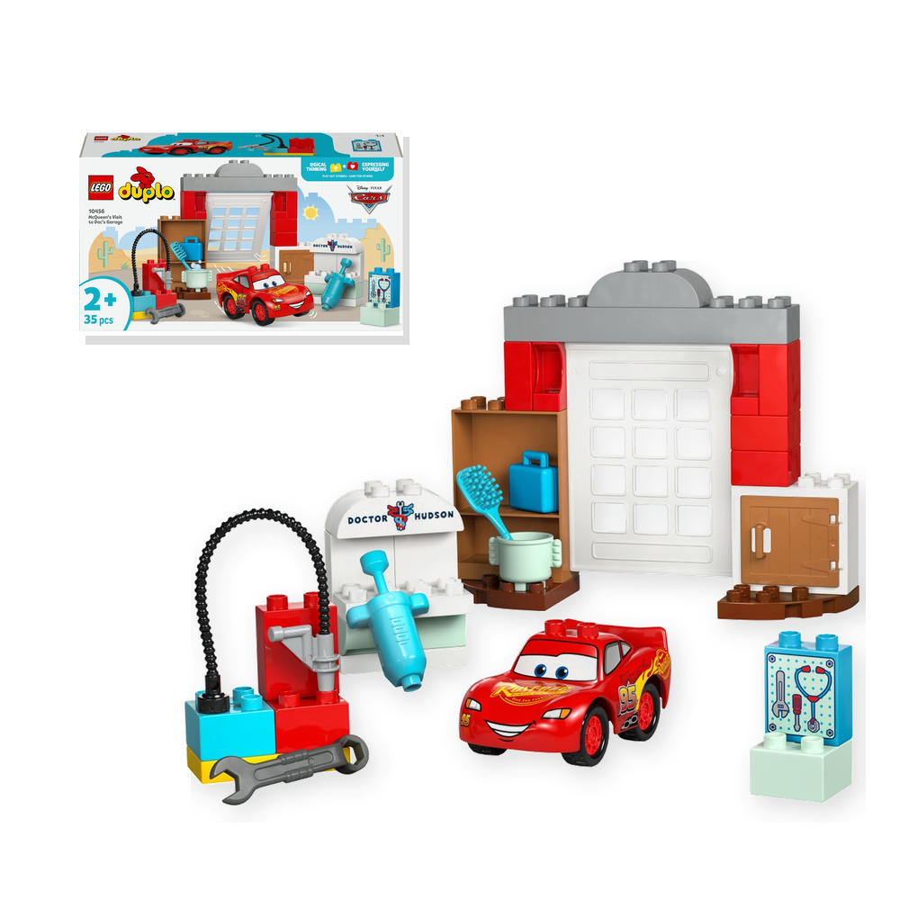 LEGO DUPLO Disney 10456 McQueen i wizyta w garażu doktora Hudsona