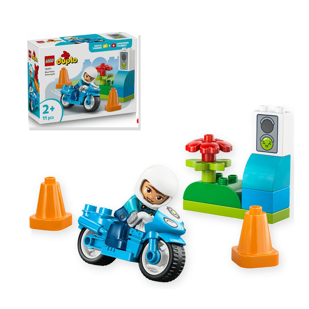 LEGO DUPLO Niebieski motocykl policyjny 10471