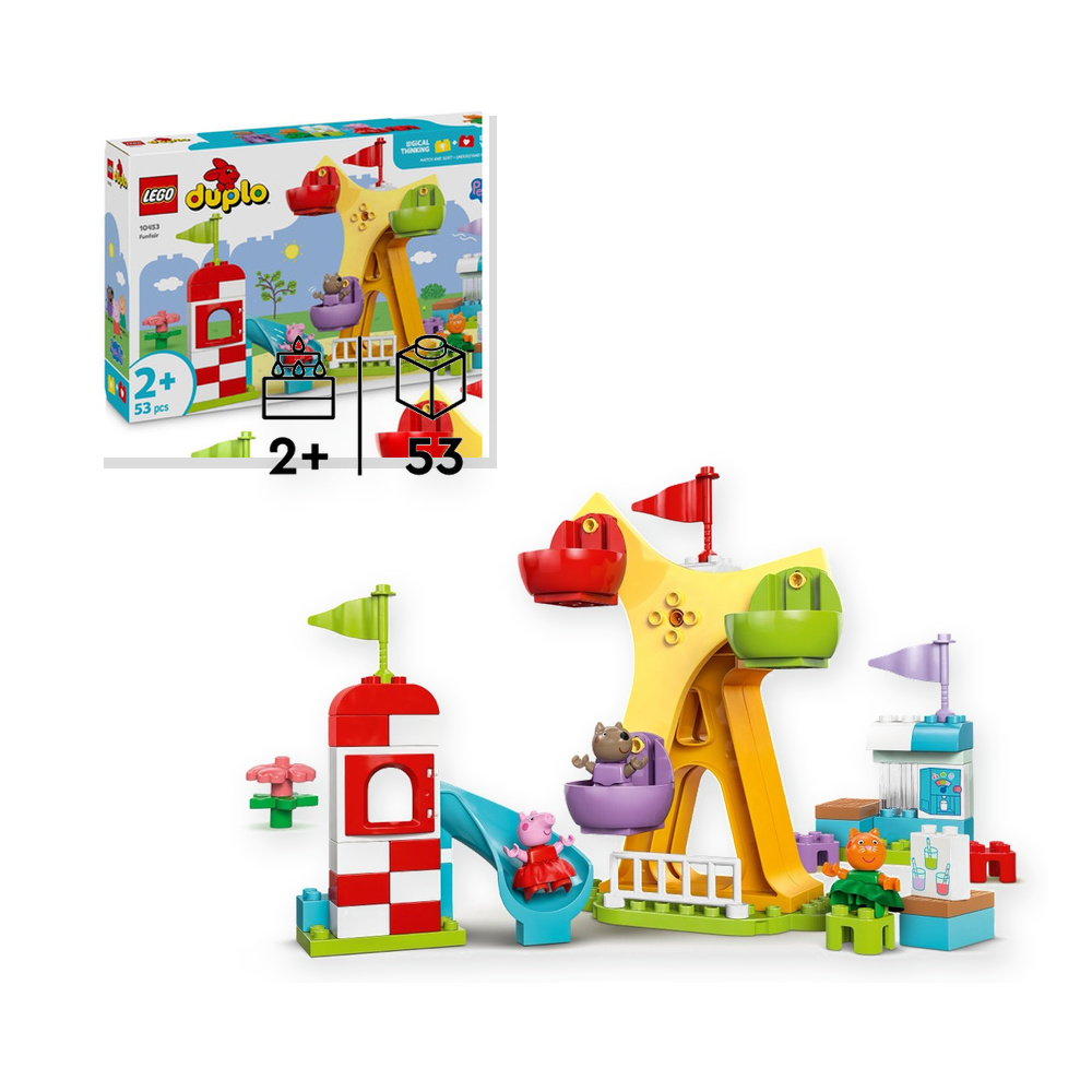LEGO DUPLO Świnka Peppa Wesołe miasteczko 10453 53 elementy