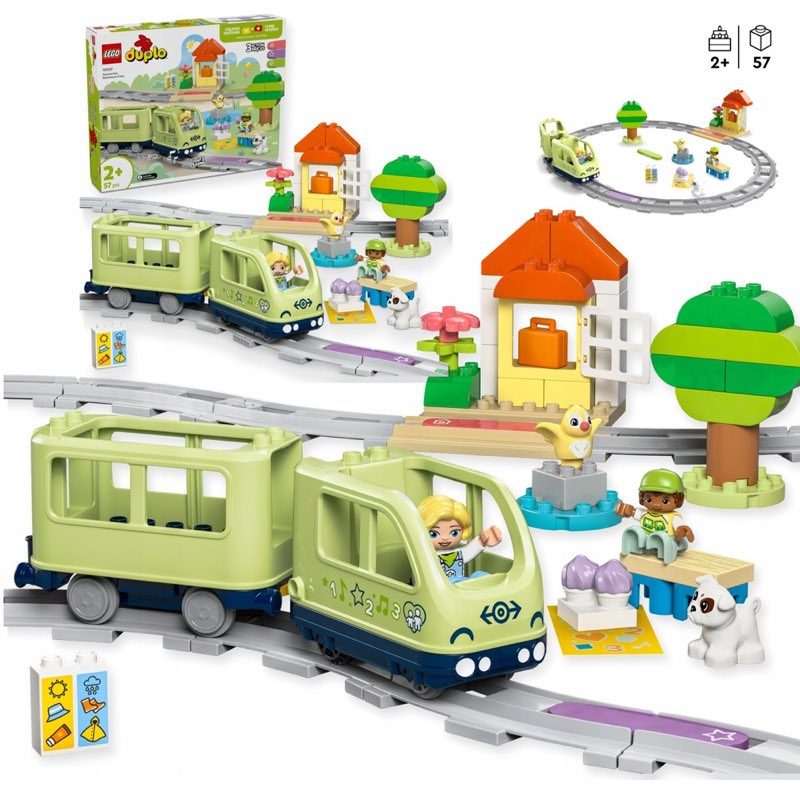 LEGO DUPLO TOWN Przygoda z interaktywnym pociągiem 10427 — oryginalny zestaw klocków LEGO