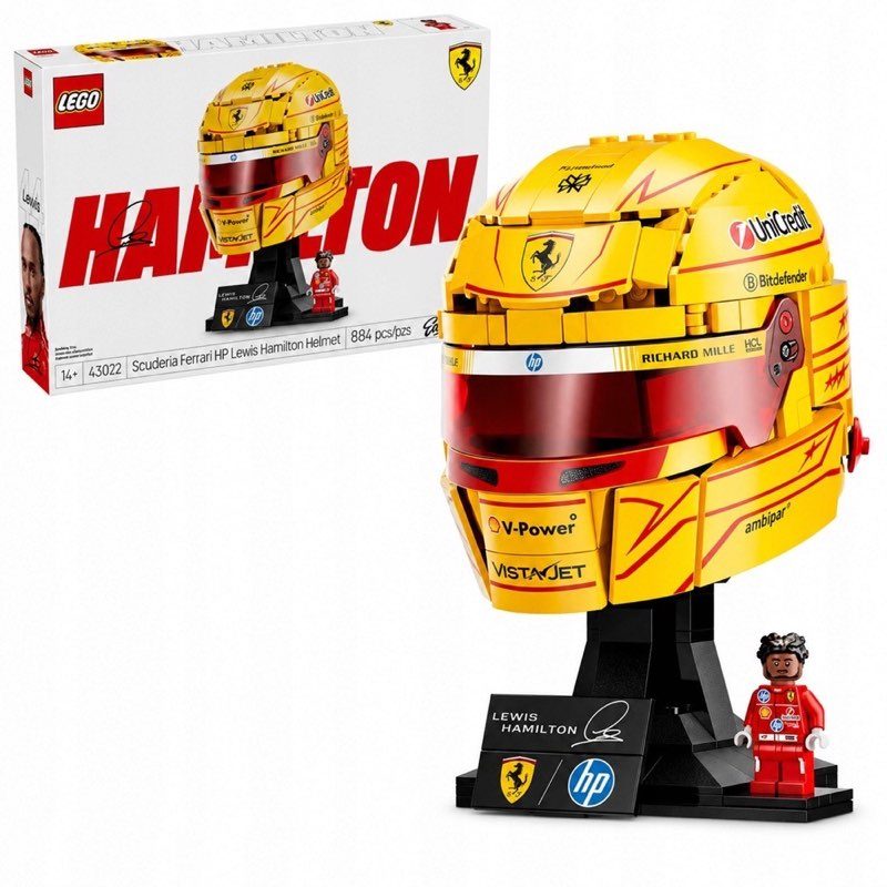 LEGO Editions 43022 Kask Lewis Hamilton Scuderia Ferrari HP Formuła 1 — oryginalny zestaw klocków LEGO
