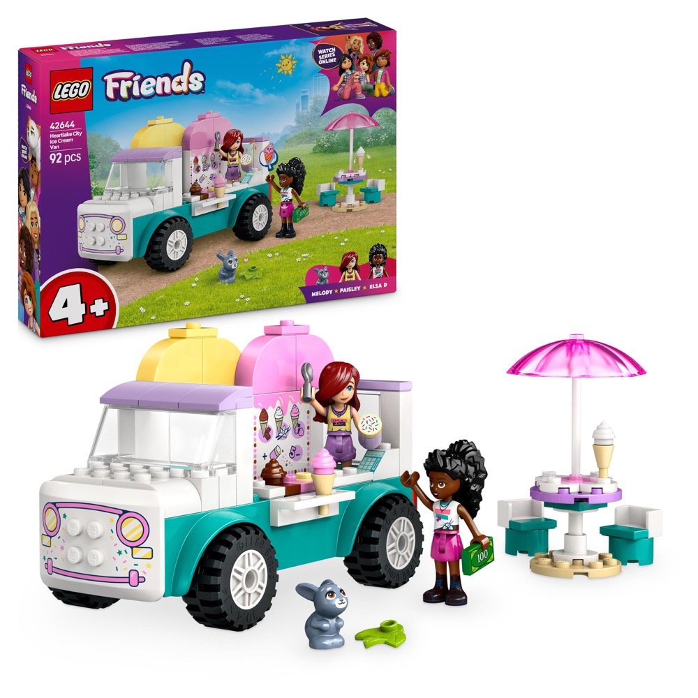 LEGO Friends 42644 Furgonetka z lodami w mieście Heartlake — oryginalny zestaw klocków LEGO