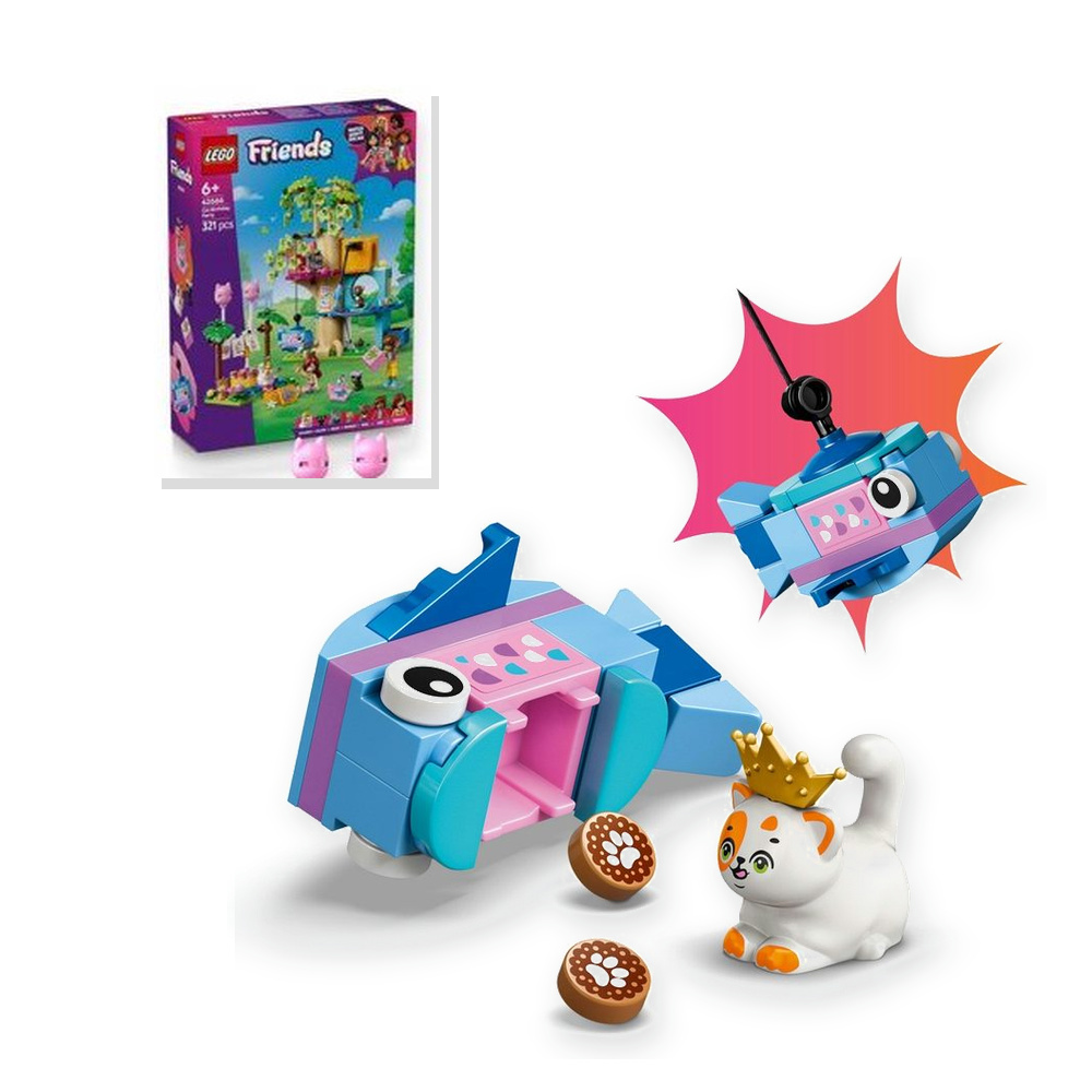 LEGO Friends 42666 Przyjęcie urodzinowe dla kota i domek na drzewie