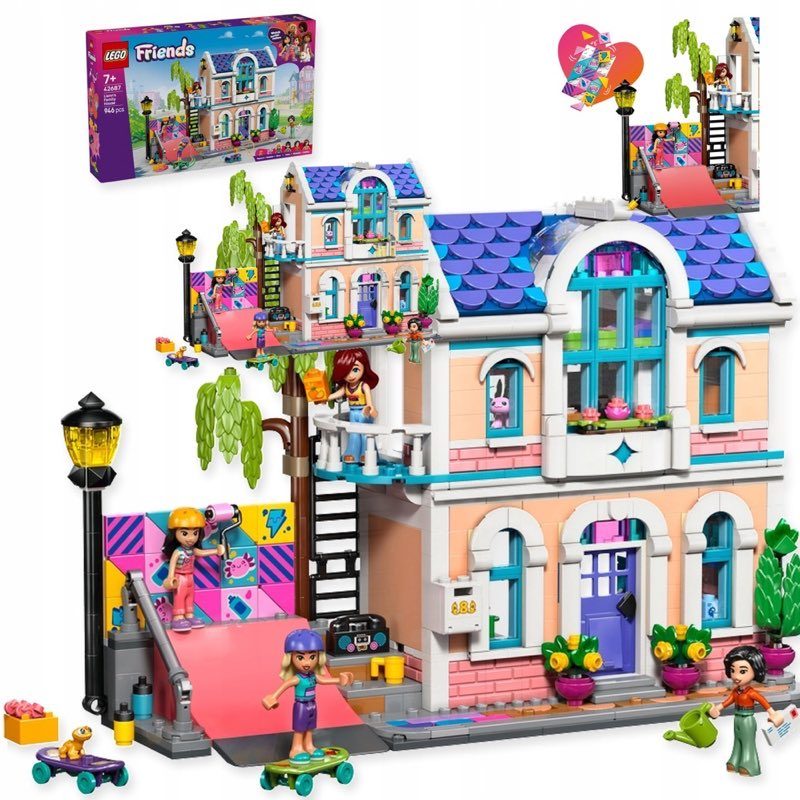LEGO Friends 42687 Dom rodzinny Liann domek skatepark deskorolka — oryginalny zestaw klocków LEGO
