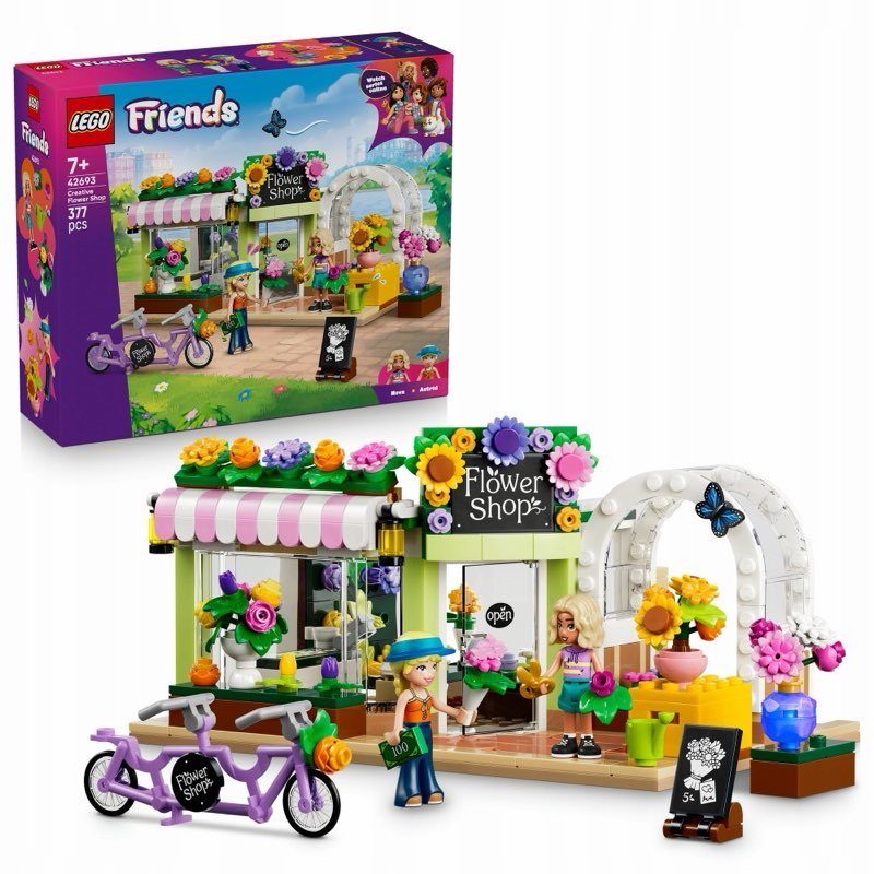 LEGO Friends 42693 Kreatywna kwiaciarnia — oryginalny zestaw klocków LEGO