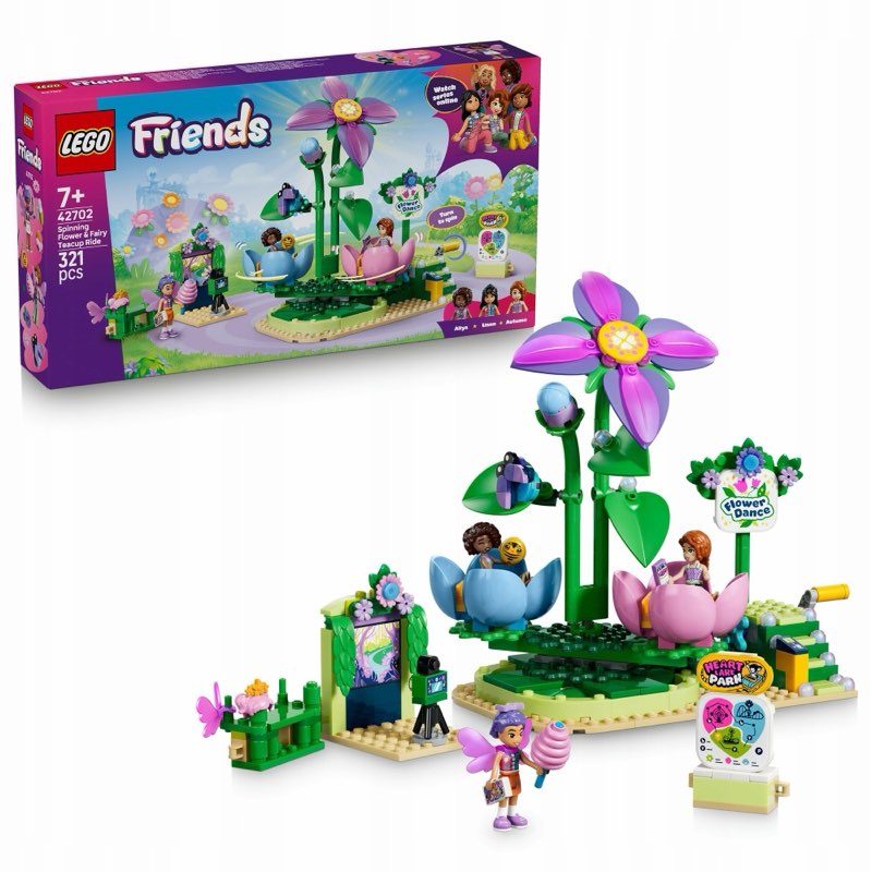 LEGO Friends 42702 Karuzela z kwiatami i wróżkami — oryginalny zestaw klocków LEGO
