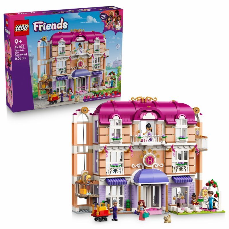 LEGO Friends 42704 Grand Hotel w Heartlake — oryginalny zestaw klocków LEGO