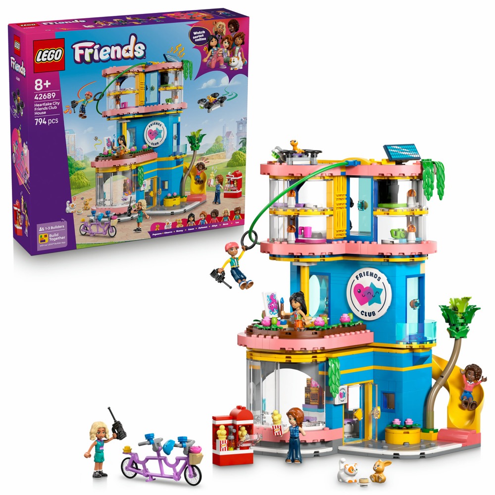 LEGO Friends Domek klubu przyjaciół z Heartlake 42689 — oryginalny zestaw klocków LEGO