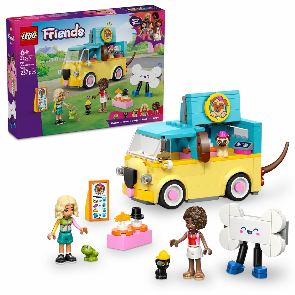 LEGO Friends Furgonetka z akcesoriami dla zwierząt 42678 — oryginalny zestaw klocków LEGO