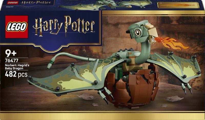 LEGO Harry Potter Norbert: mały smok Hagrida 76477 — oryginalny zestaw klocków LEGO