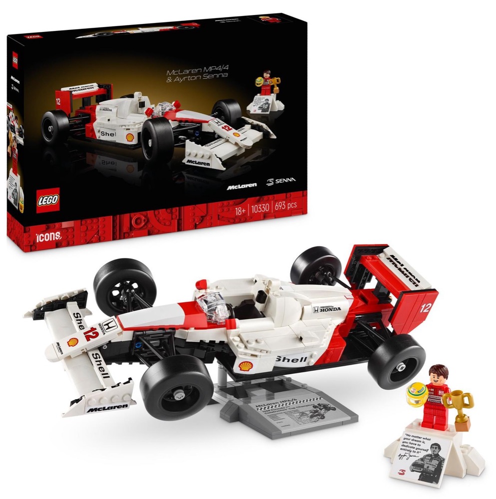 LEGO ICONS 10330 McLaren MP4/4 i Ayrton Senna — oryginalny zestaw klocków LEGO