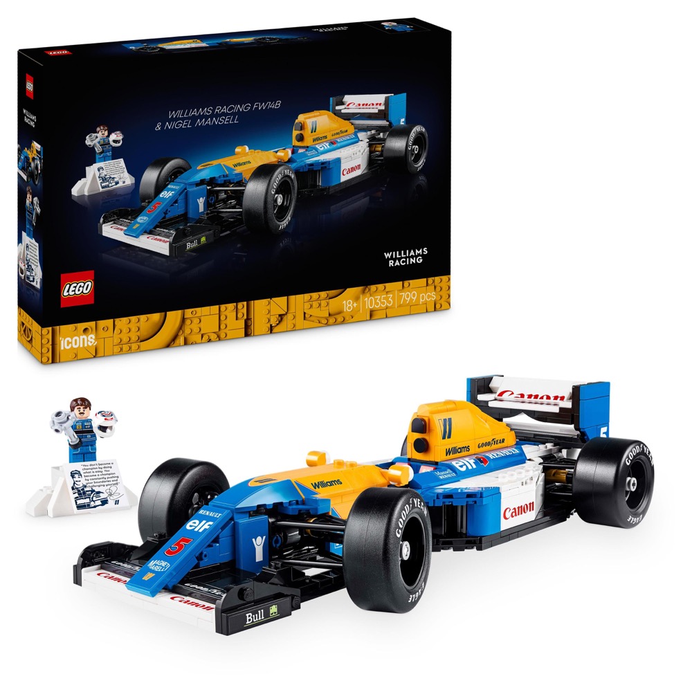 LEGO Icons 10353 Williams Racing FW14B F1 Nigel Mansell Model Bolid 18+ — oryginalny zestaw klocków LEGO