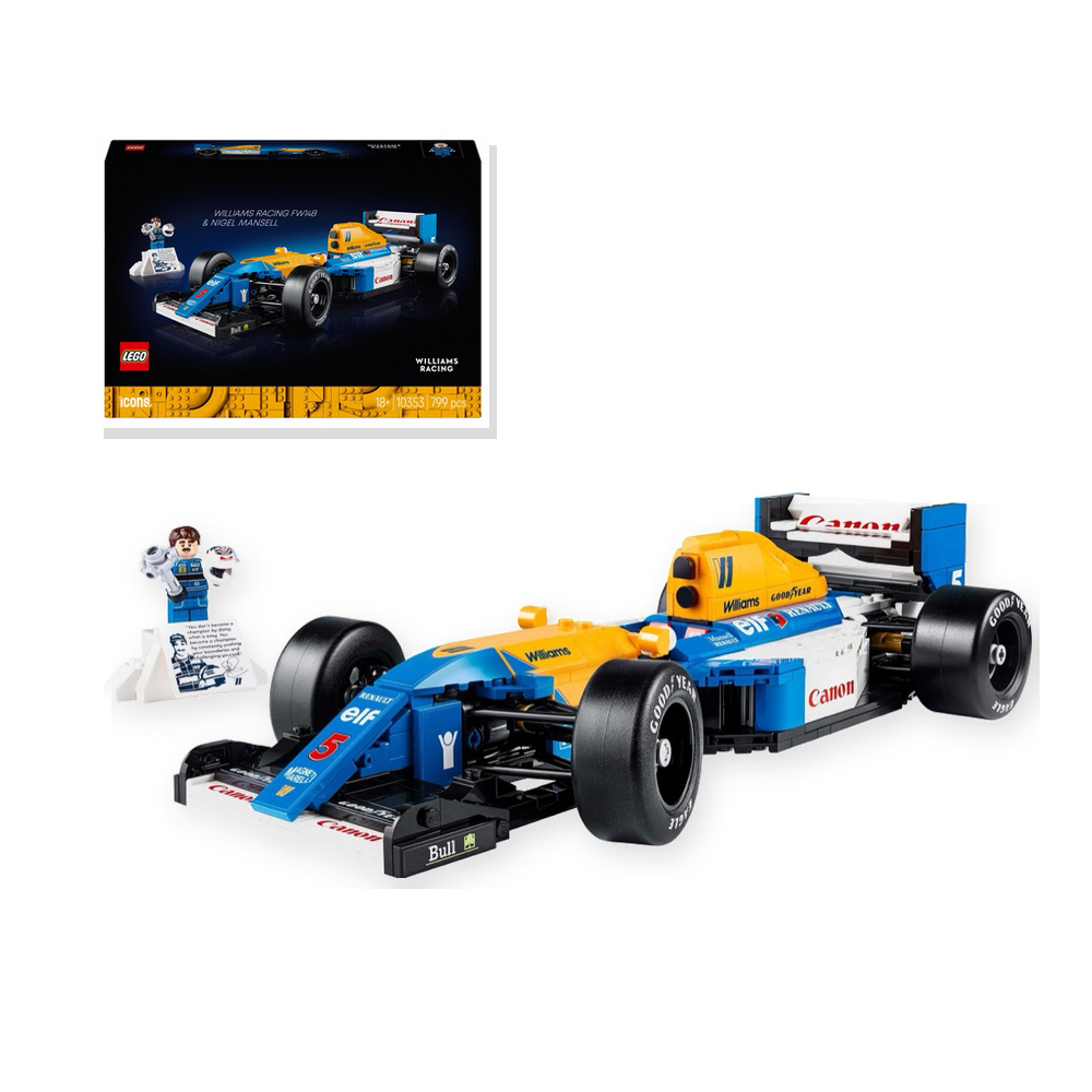 LEGO Icons 10353 Williams Racing FW14B F1 Nigel Mansell Model Bolid 18+