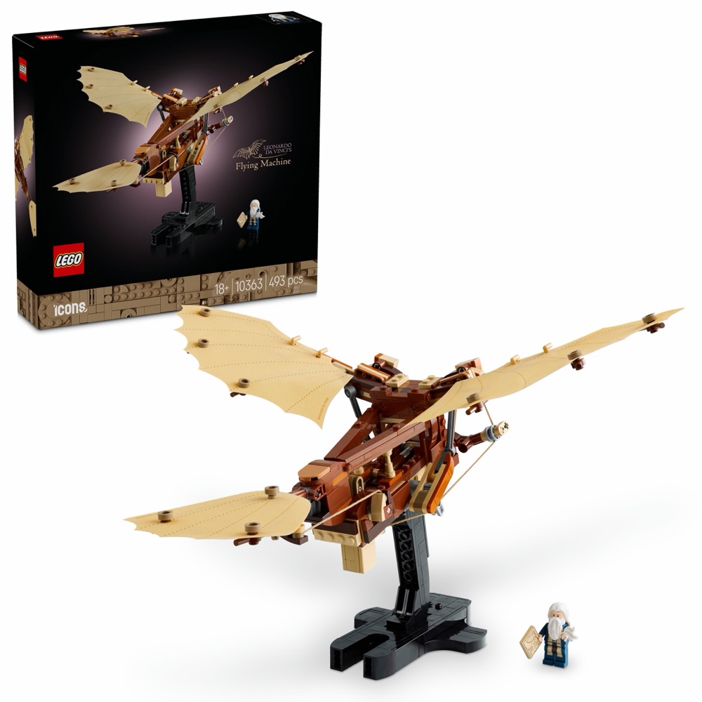 LEGO Icons 10363 Latająca maszyna Leonarda da Vinci — oryginalny zestaw klocków LEGO