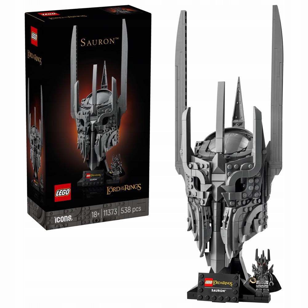 LEGO Icons 11373 Władca pierścieni: Hełm Saurona — oryginalny zestaw klocków LEGO