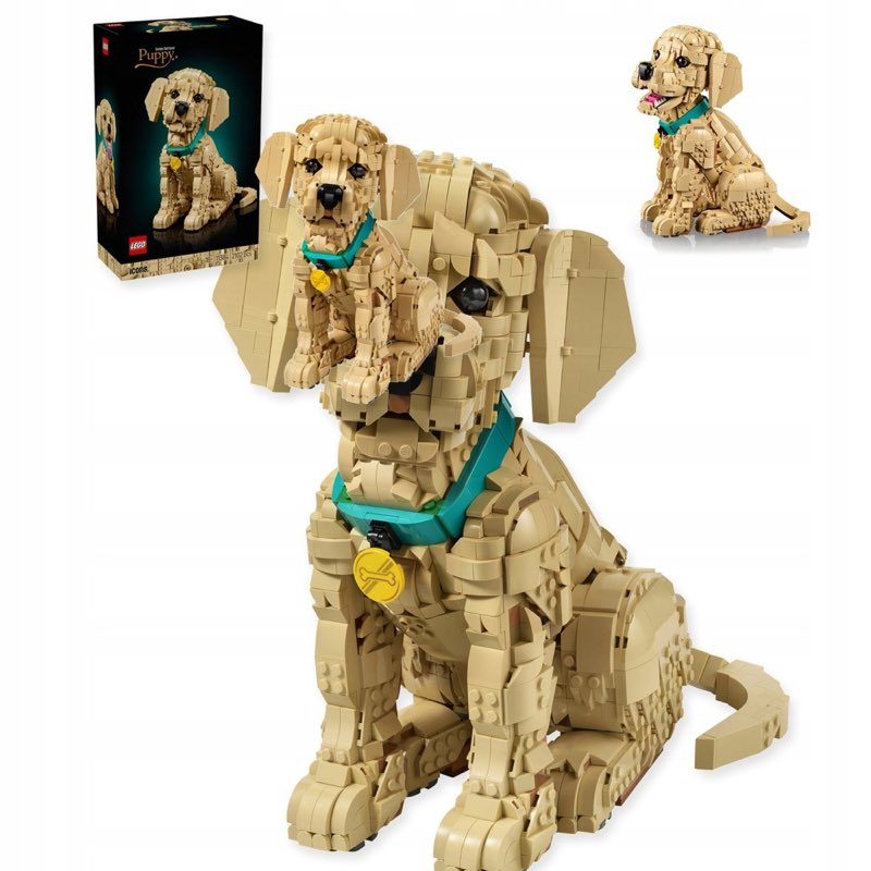 LEGO Icons 11384 Szczeniak Golden Retriever — oryginalny zestaw klocków LEGO