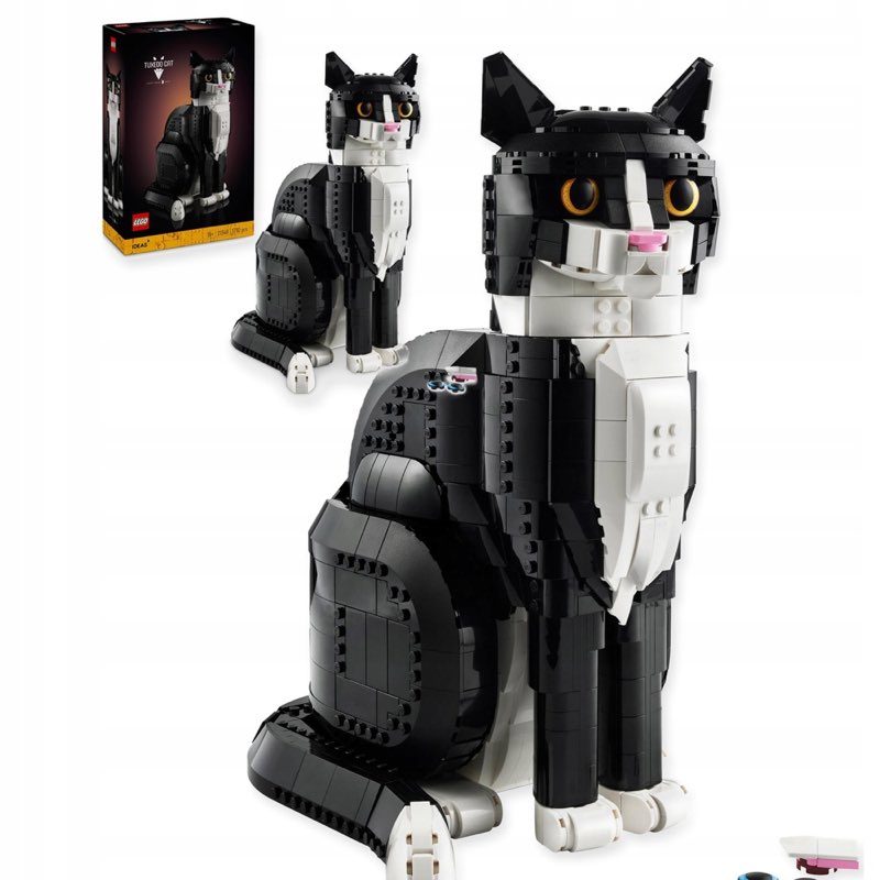 LEGO Ideas Biało-czarny kot 21349 — oryginalny zestaw klocków LEGO