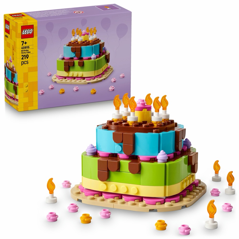 LEGO Ikoniczny 40815 Tort urodzinowy — oryginalny zestaw klocków LEGO