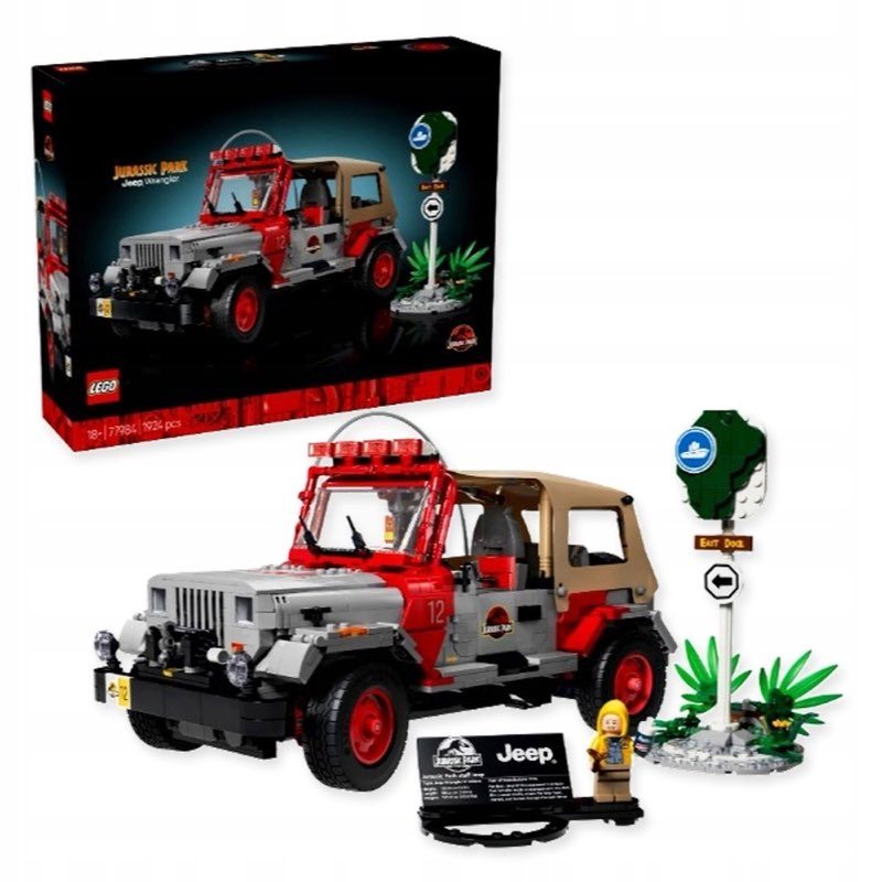 LEGO Jurassic World 77984 Jurassic Park Jeep Wrangler — oryginalny zestaw klocków LEGO