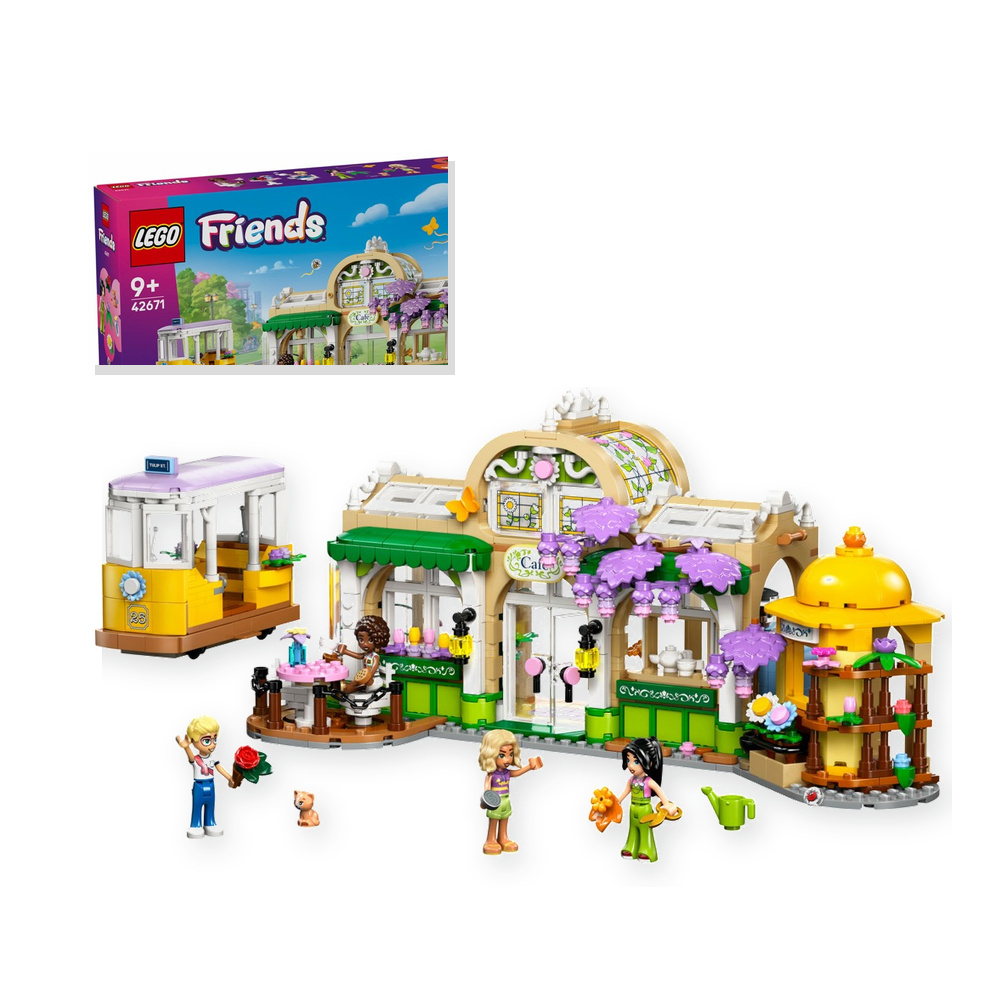 LEGO Klocki Friends 42671 Zielona kawiarnia i kwiaciarnia