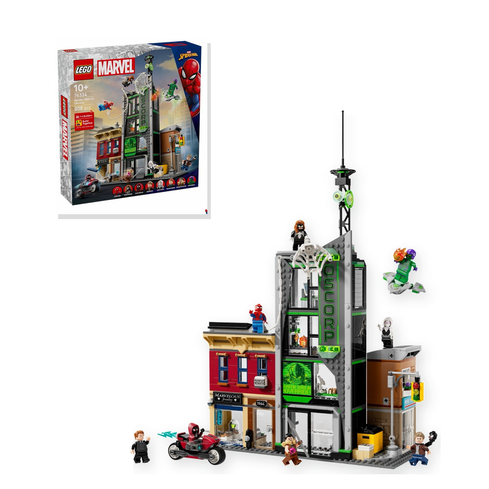 LEGO Marvel 76324 Spider-Man i Oscorp, zabawka konstrukcyjna