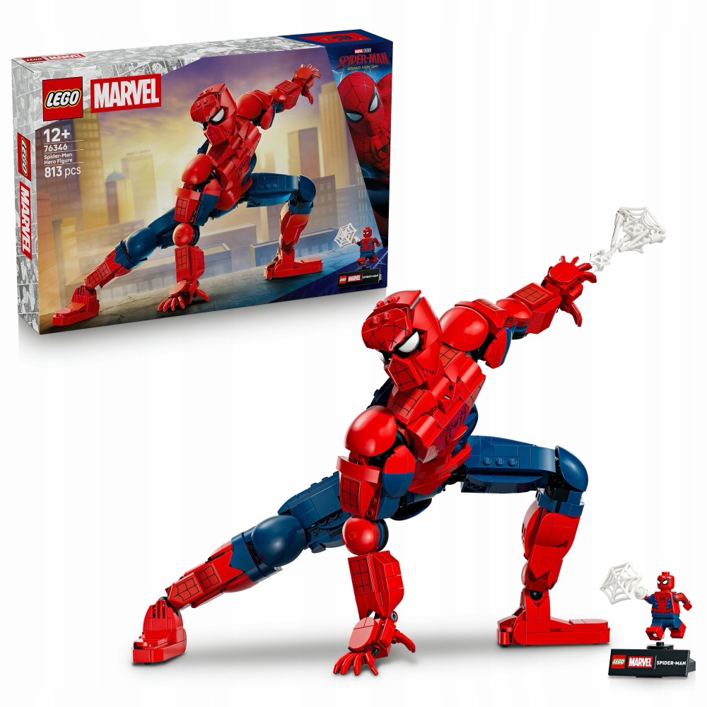 LEGO Marvel 76346 Figurka bohatera: Spider-Man — oryginalny zestaw klocków LEGO